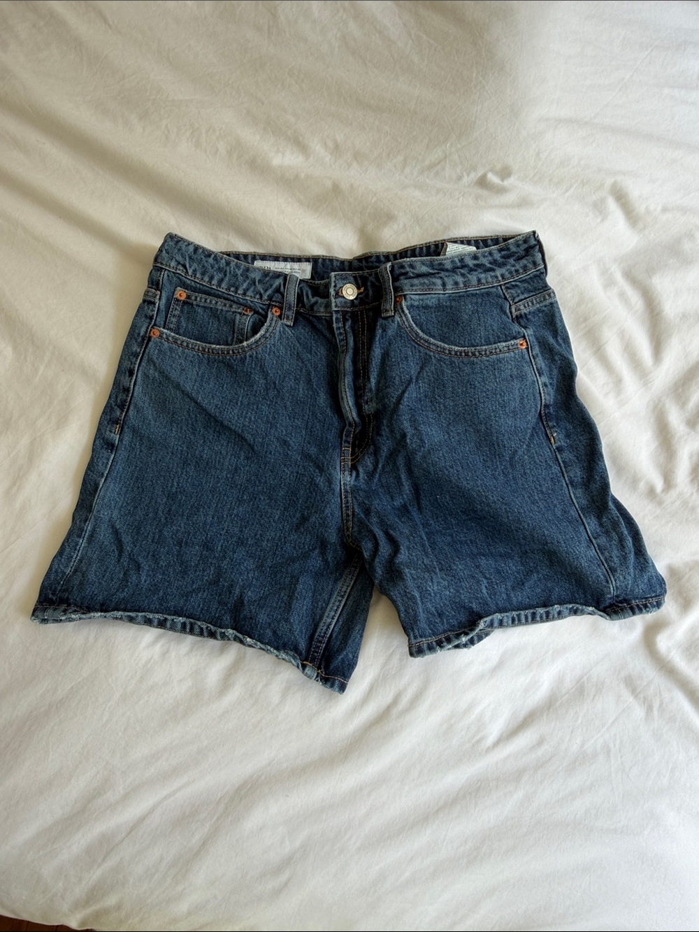 Zara Dark Blue Denim Jean Shorts - jorts
